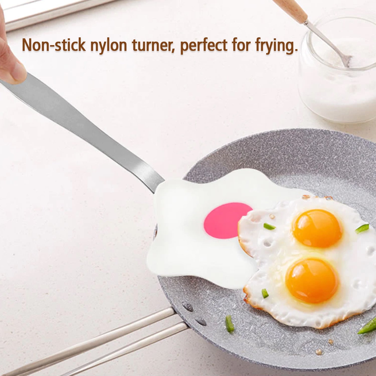 2338 Egg Shape Nylon Turner Non Stick Frying Shovel Fried Fish Omelet Spatula Pancake Pizza Pinball Cooking Tools Kitchen Utensils DeoDap 2338 Egg Shape Nylon Turner Non Stick Frying Shovel Fried Fish Omelet Spatula Pancake Pizza Pinball Cooking Tools Kitchen Utensils DeoDap